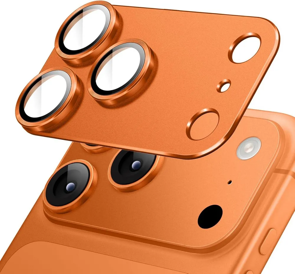 OLi Kameraschutzglas Kameraschutz für iPhone 17 Pro / 17 Pro Max, Volle Abdeckung für Hat Keinen Einfluss auf die Hülle, Packung, 1 Stück, Matt Metallplatte, 9H Gehärtetes Glas Ring Abdeckung