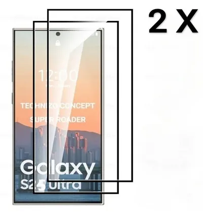 OLi Schutzfolie 2X 9D mit Ränder Displayschutzglas für Samsung Galaxy S25 Ultra, (Spar-Set 2in 1, 2-St), Stoßfeste Panzer Schutz Glass Kratzfest
