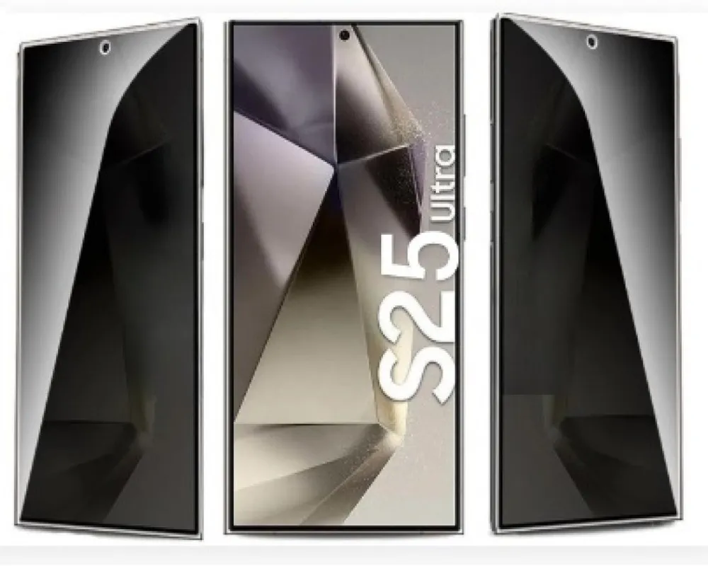 OLi Schutzfolie 2X Sichtschutz Glass Full Screen Privacy für Samsung Galaxy S25 Ultra, (Spar- Set, 2-St., 60° Einblick Schutz), Kratzerfest Privat Displayschutz Panzer Glas Fingerabdruck-Entsperrung