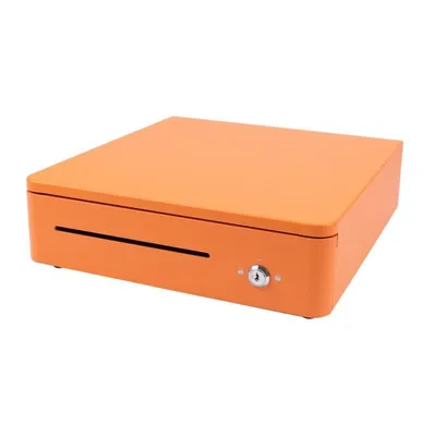 Kassenschublade Olympia S330 Metall Orange 4 Scheinfächer 8 Münzfächer manuell