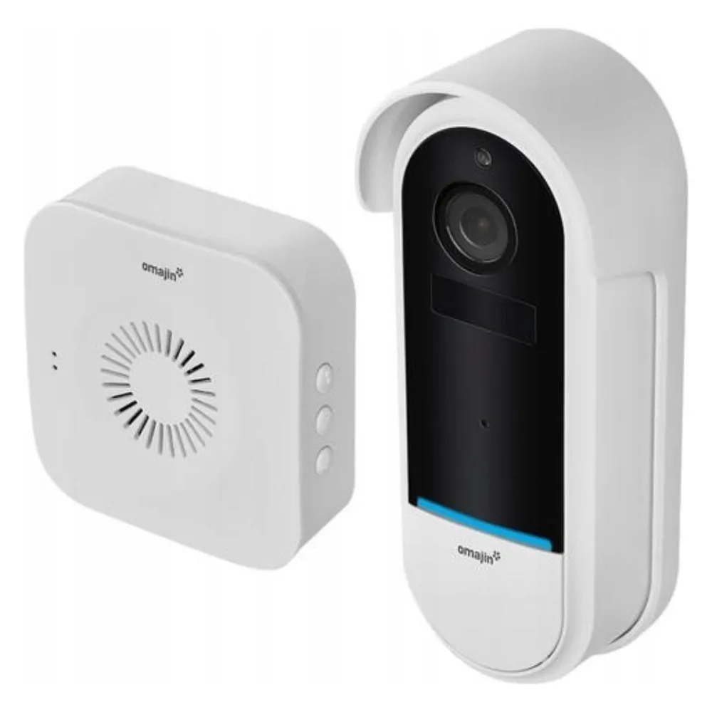 omajin Wireless Video Doorbell - WLAN Videotürklingel mit Gong - Weiß