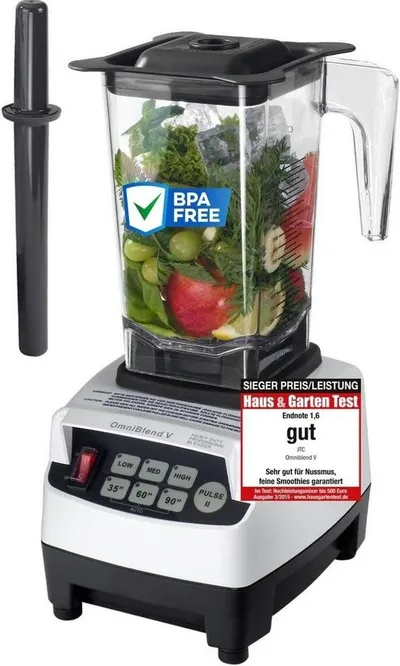 OmniBlend Standmixer JTC Omniblend V Hochleistungsmixer Standmixer Smoothiemaker 1,5Liter, 1200,00 W