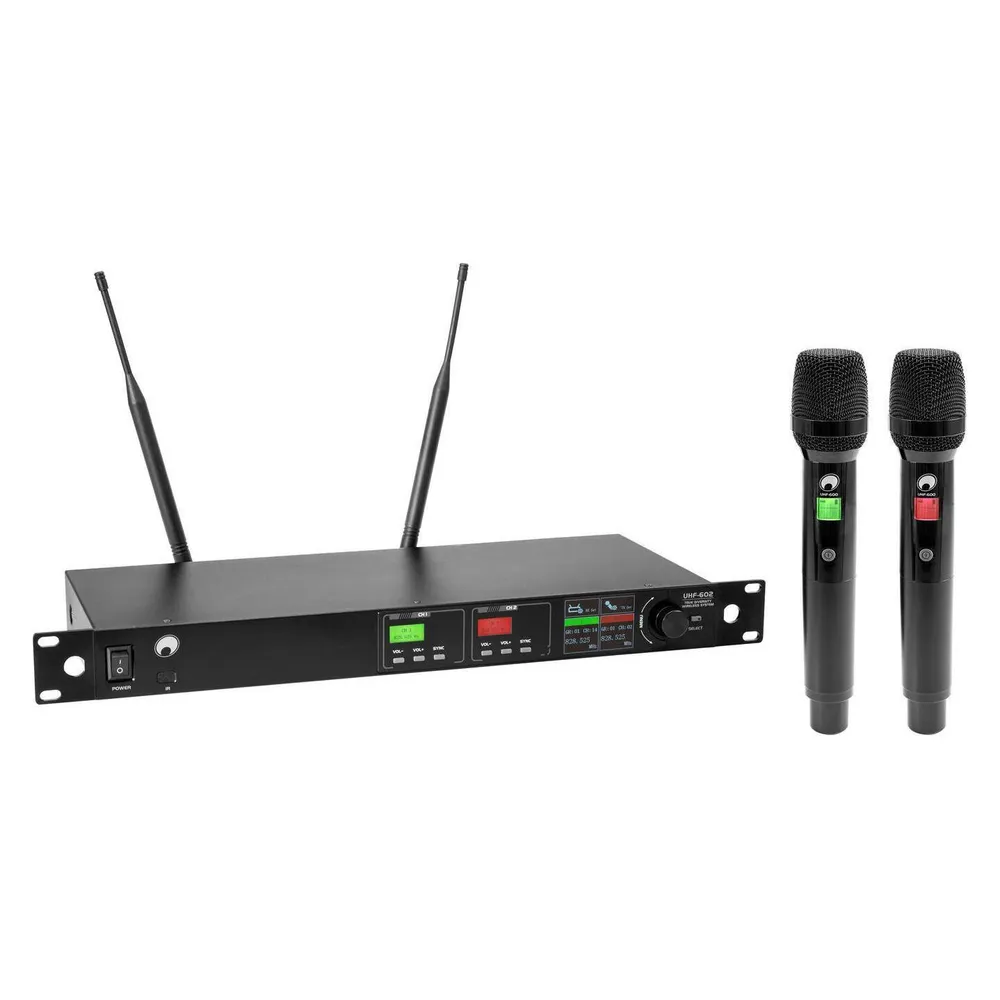 Omnitronic UHF-602 2-Kanal Funkmikrofon-System 823-832/863-865 MHz