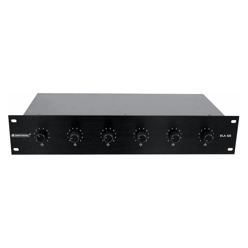 Omnitronic ELA 6S-Zonen LS-Regler 20W