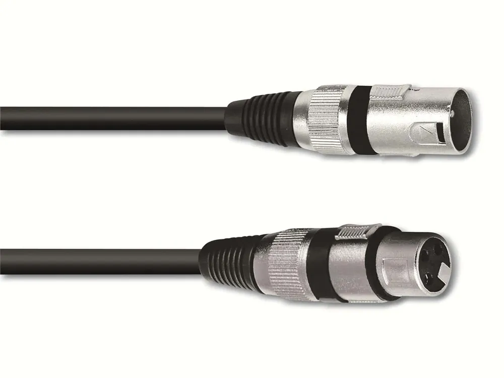 OMNITRONIC XLR-Kabel 3-polig, 1,5 m, schwarz