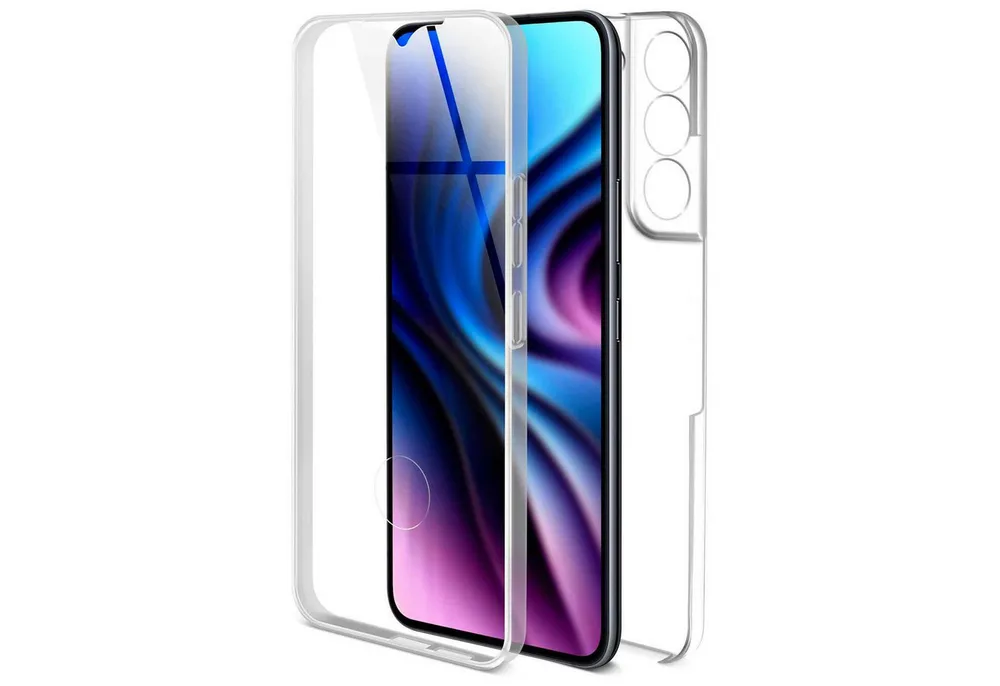 ONEFLOW Handyhülle für Samsung Galaxy S22 Hülle Komplett Schutz Touch Case 6,06 Zoll, 360 Grad Schutzhülle Transparent Rundumschutz Durchsichtig Beidseitig