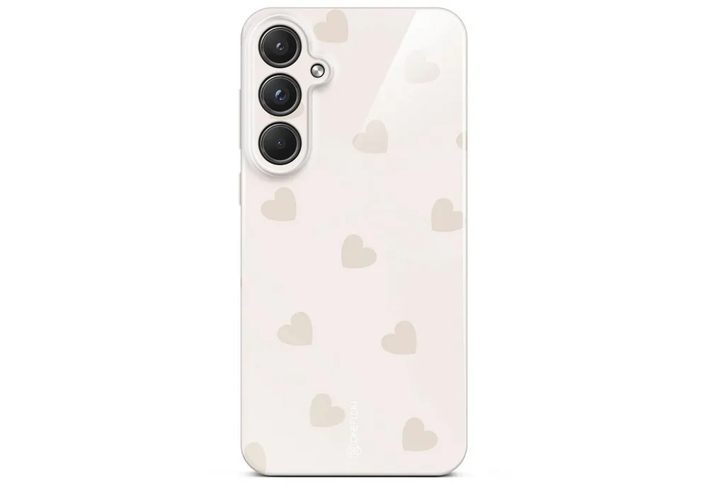 ONEFLOW Handyhülle für Samsung Galaxy S20 FE Splash Cover Creme Beige Herzen 6,5 Zoll, Hülle mit Design Muster Designer Case Kameraschutz Handy Schutzhülle
