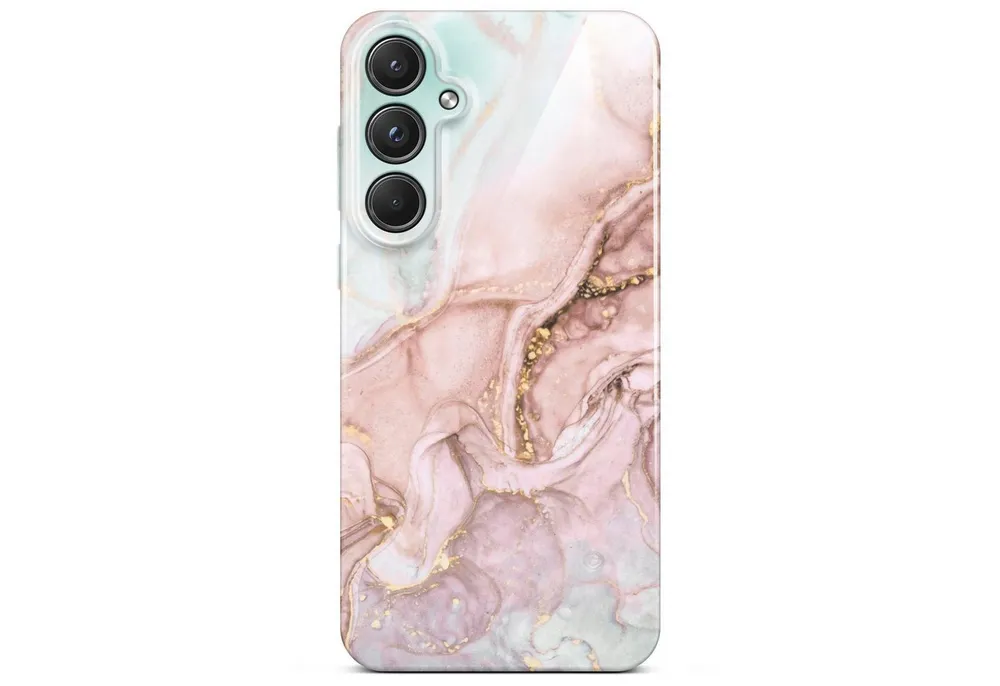ONEFLOW Handyhülle für Samsung Galaxy S20 FE / FE 5G Hülle Marmor Bliss Cover Rosa Grau, Handy Schutz Backcover Handytasche Case Schutzhülle mit Kameraschutz