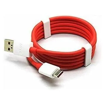 OnePlus 3 3T Original USB-C Datenkabel 0,95m, Weiss/Rot