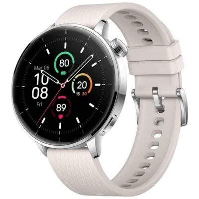 OnePlus Watch 3 GPS NFC 43mm AMOLED Silber Weiß M 5ATM IP68 SpO2 Puls Schlafmonitor