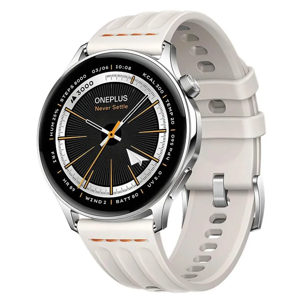 OnePlus Watch Lite Bluetooth 44.98mm Edelstahl Silber Schlankes Profil 8