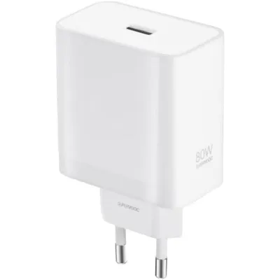 Ladegerät OnePlus SUPERVOOC 80W Typ-A EU Schnellladung Weiß Innenbereich