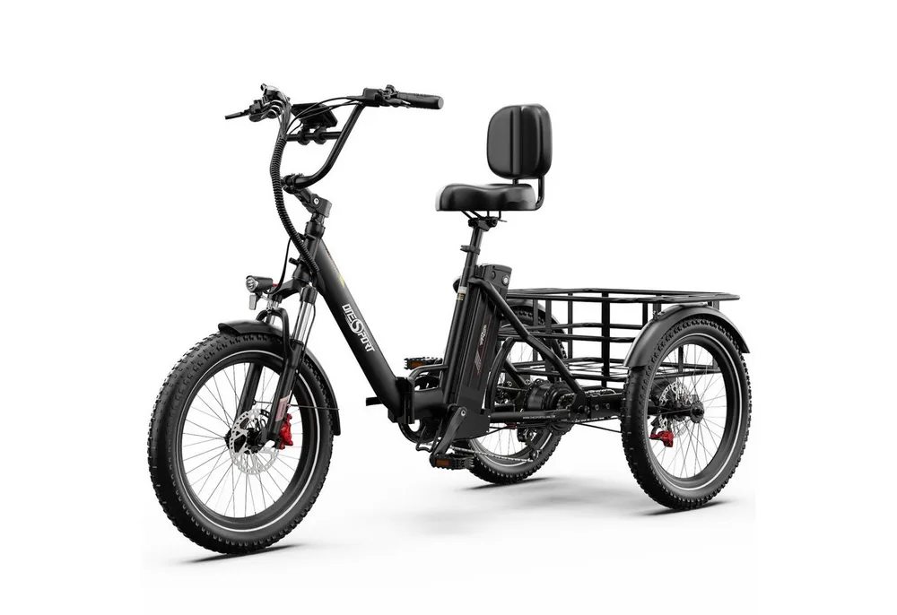 Onesport E-Bike Cityrad OT30 Pro 3 rad Faltbares Damen u. Herren E-Fahrrad 864WH, 90 km, Kettenschaltung, Heckmotor, 864 Wh, Pedelec