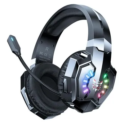 Onikuma B15 kabellose RGB Over Ear Gaming Kopfhörer mit Mikrofon schwarz