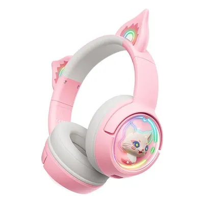 ONIKUMA B5 kabellose Bluetooth 5.3 Gaming Kopfhörer RGB Rosa