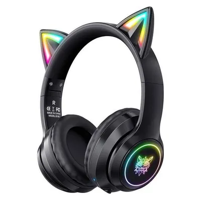 ONIKUMA B90 kabellose Bluetooth 5.0 Gaming Kopfhörer mit Mikrofon und RGB schwarz