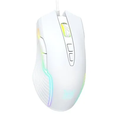 Ratón ONIKUMA CW905 USB 6400 DPI RGB 7 Tasten Weiß Gaming