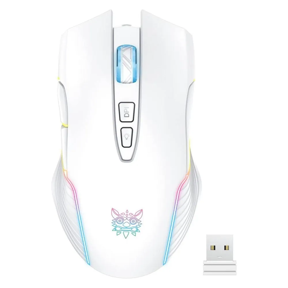 Maus ONIKUMA CW905 Wireless Gaming 3600 DPI Weiß RGB 7 Tasten