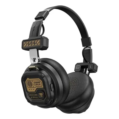 ONIKUMA GT803 kabellose Bluetooth Gaming Kopfhörer mit Kabel, Mikrofon und Beleuchtung schwarz
