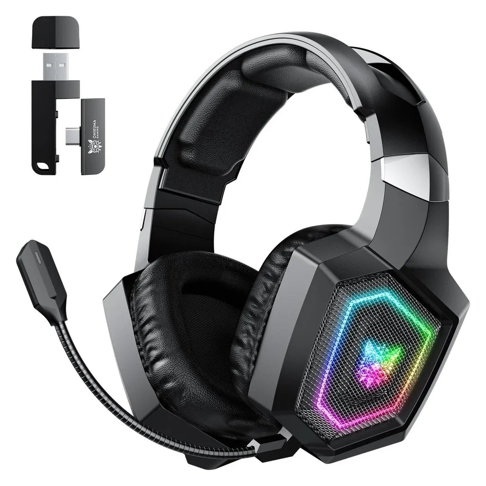 ONIKUMA GT806 kabellose Bluetooth 5.4 Gaming Kopfhörer RGB schwarz