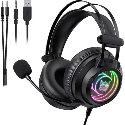 Onikuma X80 Gaming Headset mit USB-Kabel und hochwertigem Sound