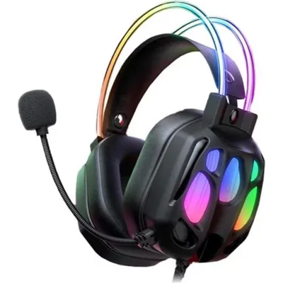 Onikuma X89 Gaming-Kopfhörer kabelgebunden USB-A mit Mikrofon und RGB schwarz