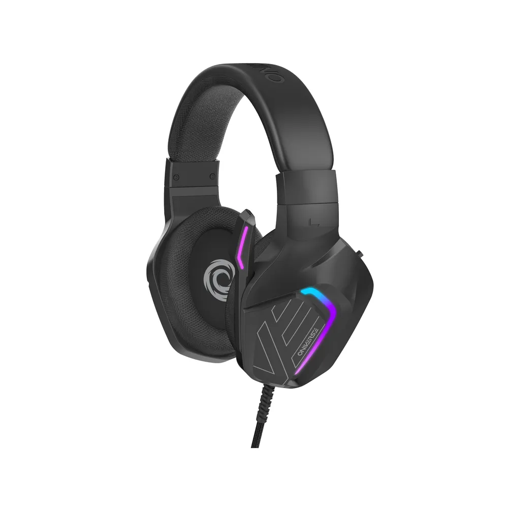 Kopfhörer Oniverse Meteor kabelgebunden USB-C und 3,5 mm Gaming LED Schwarz