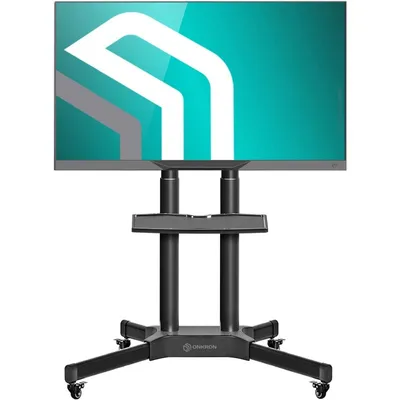 Onkron TV-Ständer mit Rollen, höhenverstellbar, 32"/65", max. 50 kg, VESA 600x400, Schwarz
