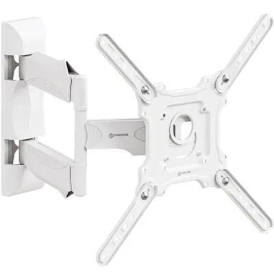 Onkron M4-W TV-Wandhalterung mit Neige- und Schwenkarm, 32 bis 65 Zoll, bis 35 kg, VESA 400x400, Weiß