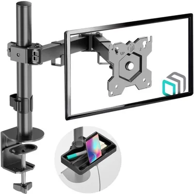 Onkron D121E-B Monitorständer 13"–34", max. 8 kg, VESA 75x75–100x100, schwenkbar, Schwarz