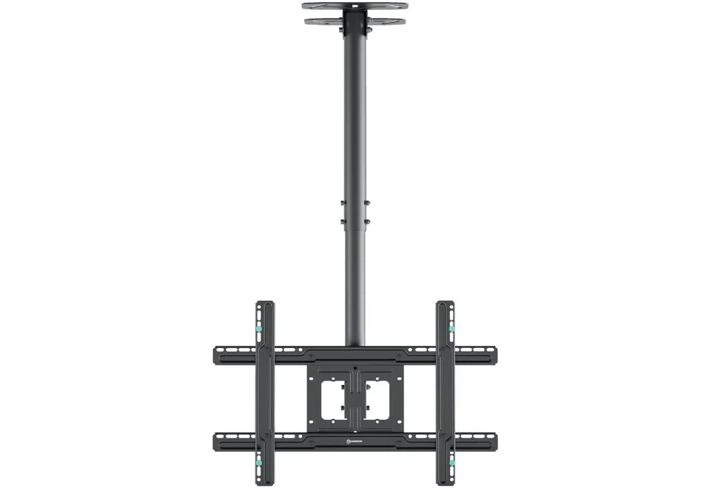 ONKRON TV-Deckenhalterung 32-80 Zoll, bis 68 kg, VESA 100x100-600x400, N2L-B, (bis 80,00 Zoll, höhenverstellbar, lang, schwenkbar, neigbar, Kabelmanagement)