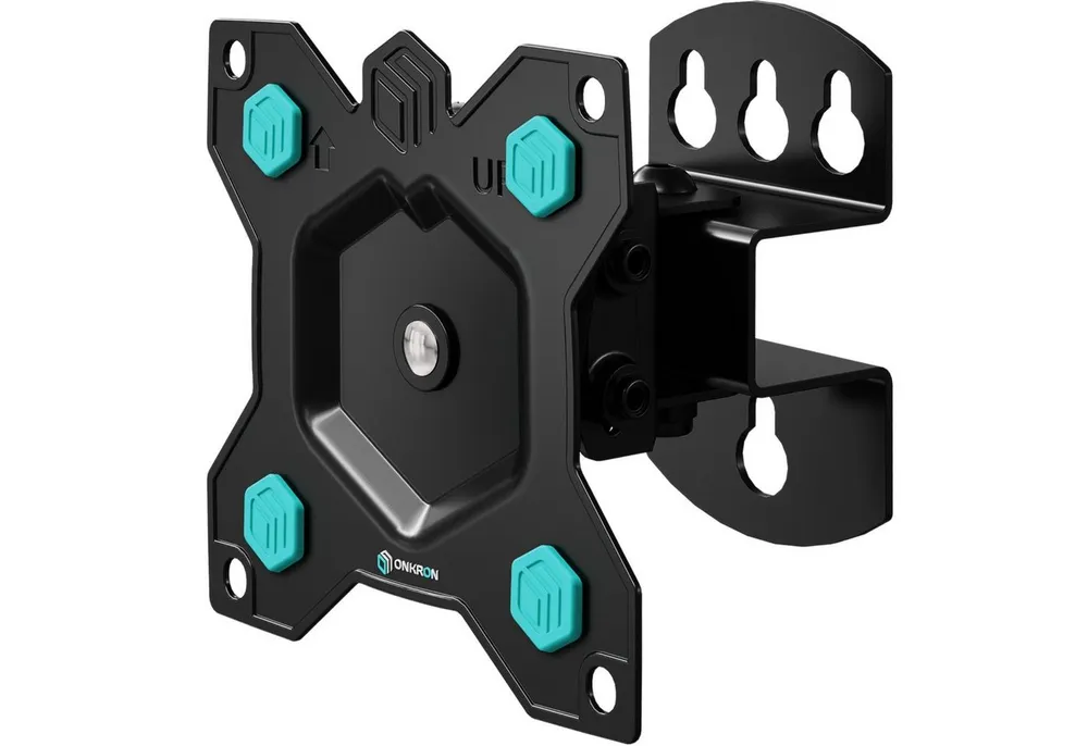 ONKRON TV-Wandhalterung 10-35 Zoll, bis 20 kg, VESA 75x75-100x100, R3-B, (bis 35,00 Zoll, schwenkbar, neigbar, drehbar)