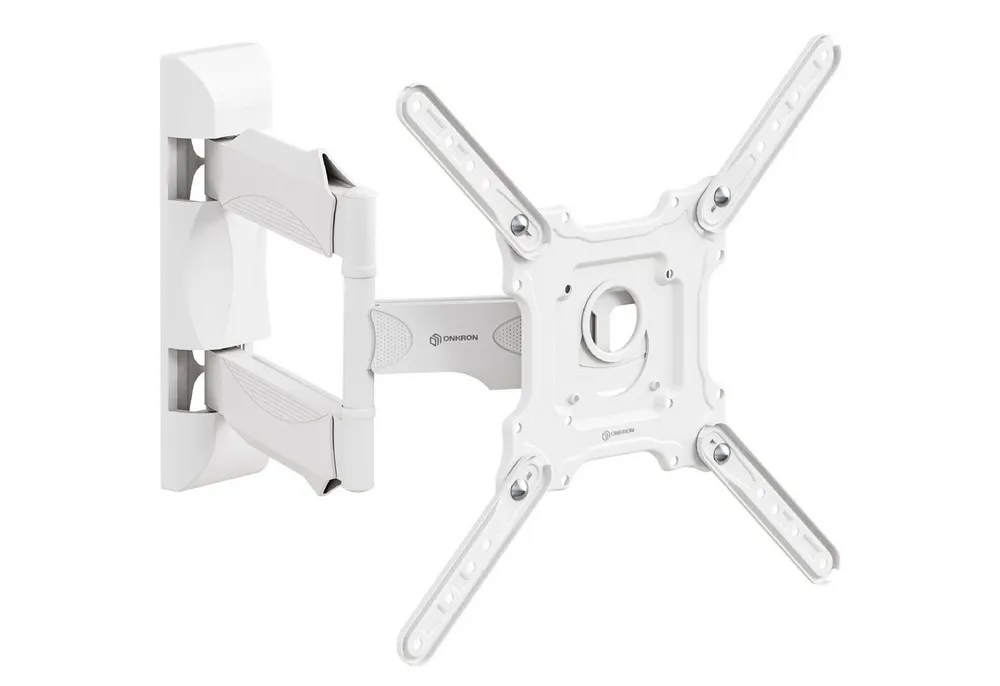 ONKRON TV-Wandhalterung 32-65 Zoll, bis 35 kg, VESA 100x100-400x400, M4-W, (bis 65 Zoll, schwenkbar, neigbar, ausziehbar, Kabelmanagement)