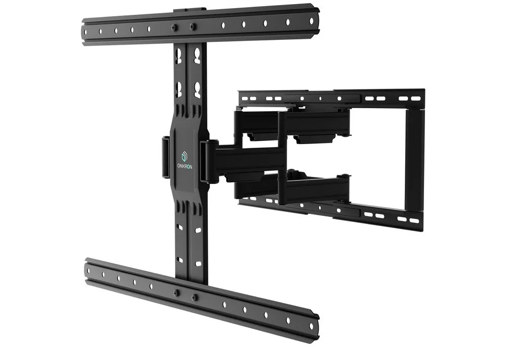 ONKRON TV-Wandhalterung 32-90 Zoll, bis 50 kg, VESA 200x200-600x400, SM6L-B, (bis 90,00 Zoll, schwenkbar, neigbar, dünnes Design, ausziehbar)
