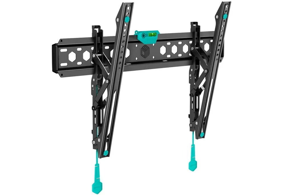 ONKRON TV-Wandhalterung 43-85 Zoll, bis 68 kg, VESA 75x75-600x400, TM6-B, (bis 85,00 Zoll, neigbar, ultra slim, Click’n’Pull-System, Wasserwaage)