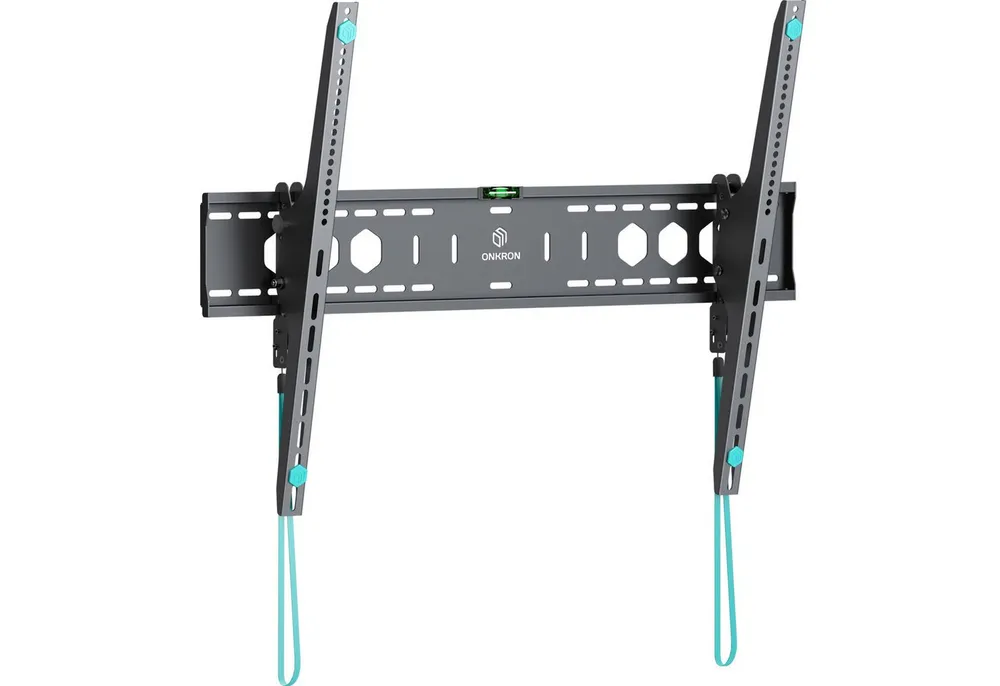 ONKRON TV-Wandhalterung 60-110 Zoll, bis 120 kg, VESA 200x200-900x600, UT12-B, (bis 110,00 Zoll, neigbar, flach, ultra slim, Click’n’Pull-System)