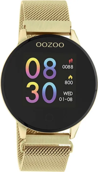 OOZOO Oozoo Damen Armbanduhr Smartwatches Smartwatch (kompatibel ab Android 5.1+ und IOS 8.0), Multifunktionsuhr, Damenuhr rund, groß (ca. 43mm) Metallarmband, Fashion-Style