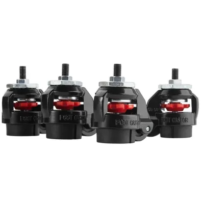 Cockpit-Rad Oplite OP-R8-CW 4er-Set Stahl Nylon Rot Schwarz 12 mm Gewinde