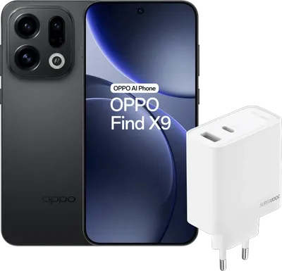 OPPO Find X9 512GB Schwarz 5G + OPPO SuperVOOC Ladegerät 80 W