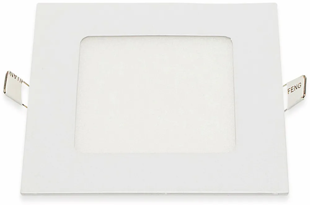 OPTONICA LED-Einbauleuchte 2614, 6 W, 440 lm, 6000K, eckig, 95 RA, weiß