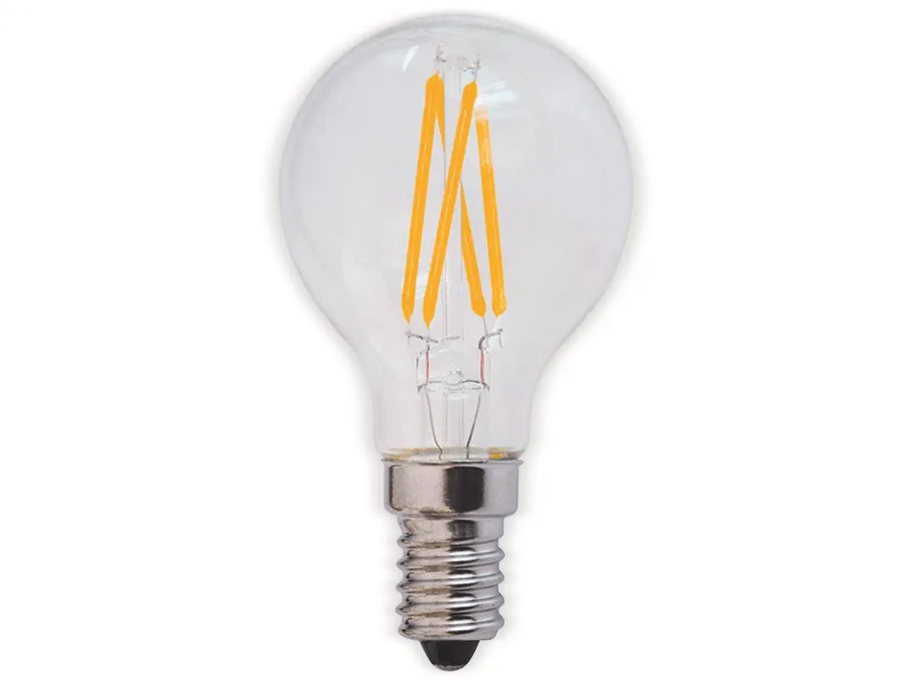 OPTONICA LED-Lampe 1479 Fil, E14, G45, EEK F, 4 W, 400 lm, 2700 K