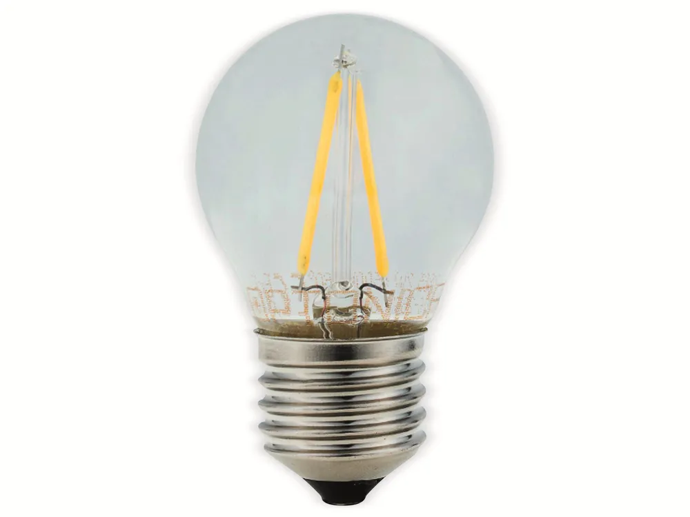 OPTONICA LED-Lampe 1865 Fil, E27, G45, EEK F, 2W, 200lm, 4500K
