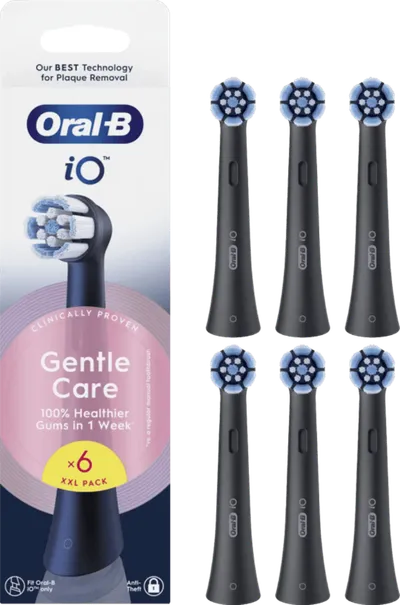 Oral-B iO Gentle Care Schwarz (6 Stück)
