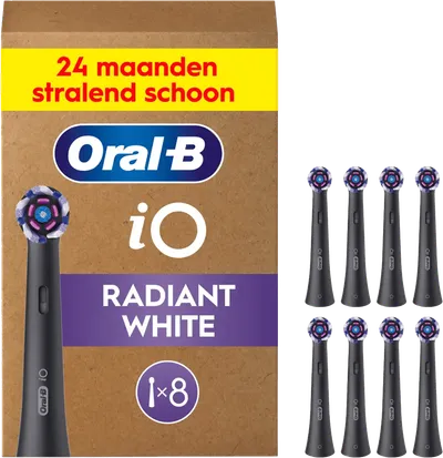 Oral-B iO Strahlendes Weiss (8 Stück) Schwarz