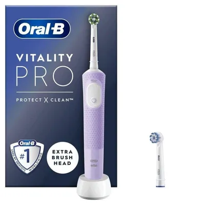 Elektrische Zahnbürste Oral-B Vitality Pro Violett 3 Modi 2 Köpfe