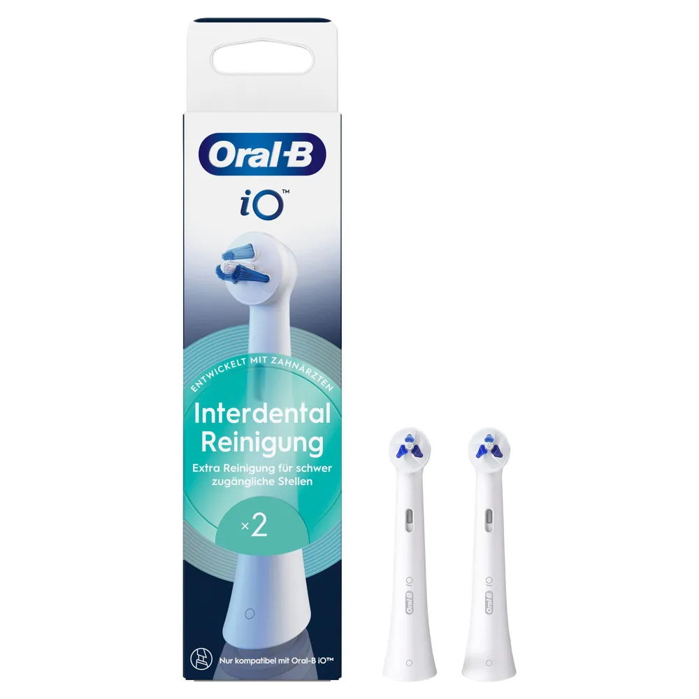 iO Interdental Reinigung, Original Aufsteckbürsten, Weiß, 2er