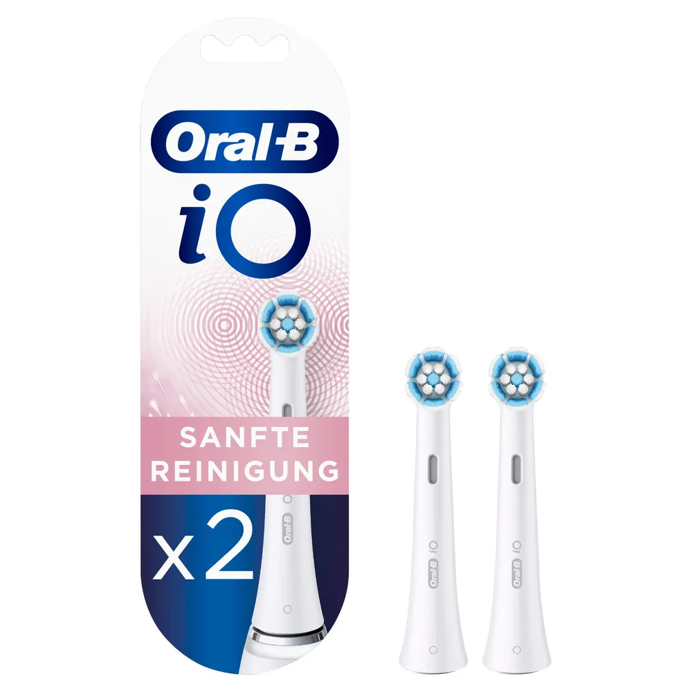 iO Sanfte Reinigung Aufsteckbürsten, 2 Stück, weiß