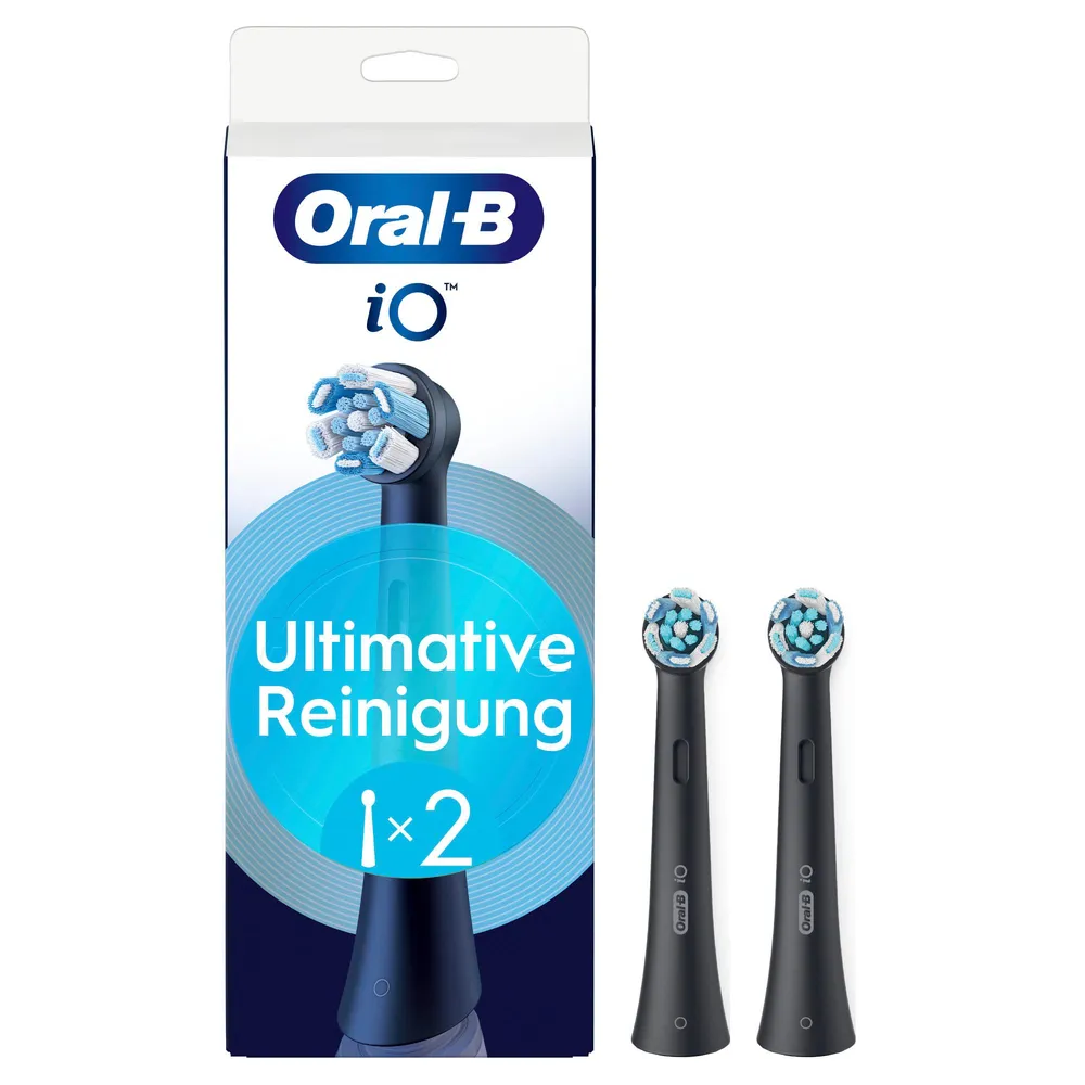 iO Ultimative Reinigung, Original Aufsteckbürsten, Schwarz, 2er