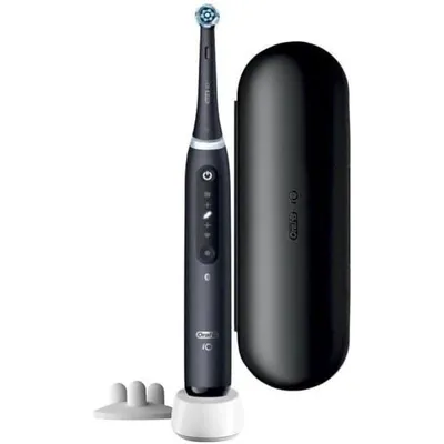 Oszillierende Zahnbürste Oral-B iO 5 Schwarz 5 Modi Drucksensor Timer Reiseetui