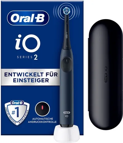 Oral-B Elektrische Zahnbürste iO Series 2, Aufsteckbürsten: 1 St., für die ultimative Reinigung, Reise-Etui